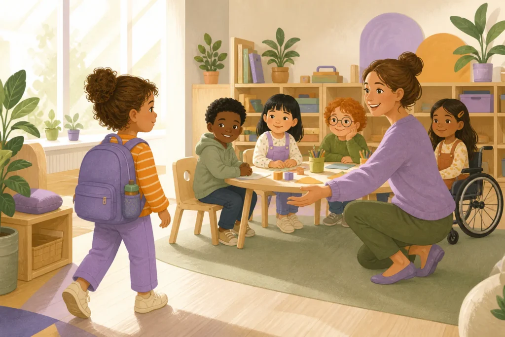 Des enfants accueillis ensemble dans une classe inclusive et bienveillante